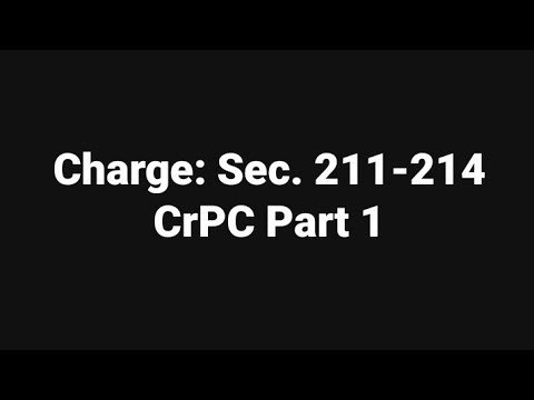 Overview of Charge (ALLEGATIONS) under CRPC