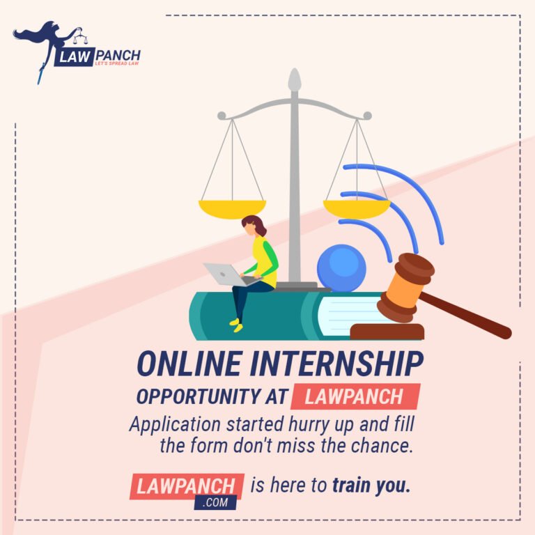 Online Internship opportunity at @ Law Panch: Application Open