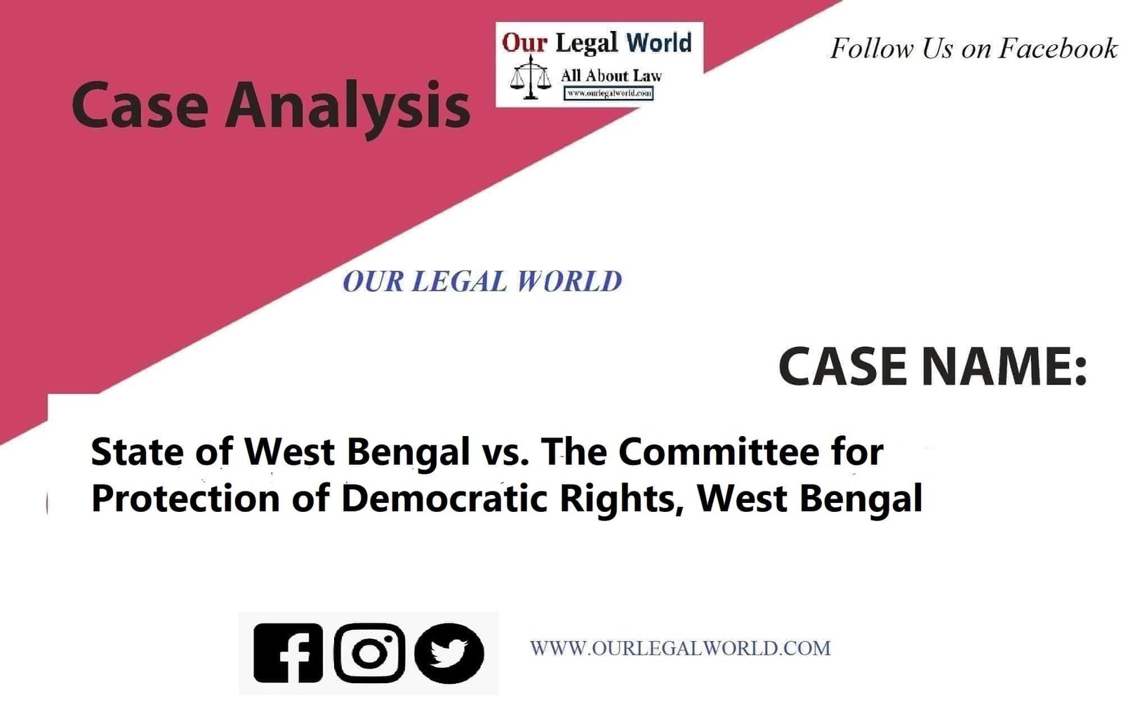 State of West Bengal vs. The Committee for Protection of Democratic Rights, West Bengal