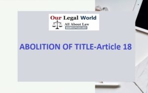 ABOLITION OF TITLE- Article 18 Law Article, Judiciary Notes