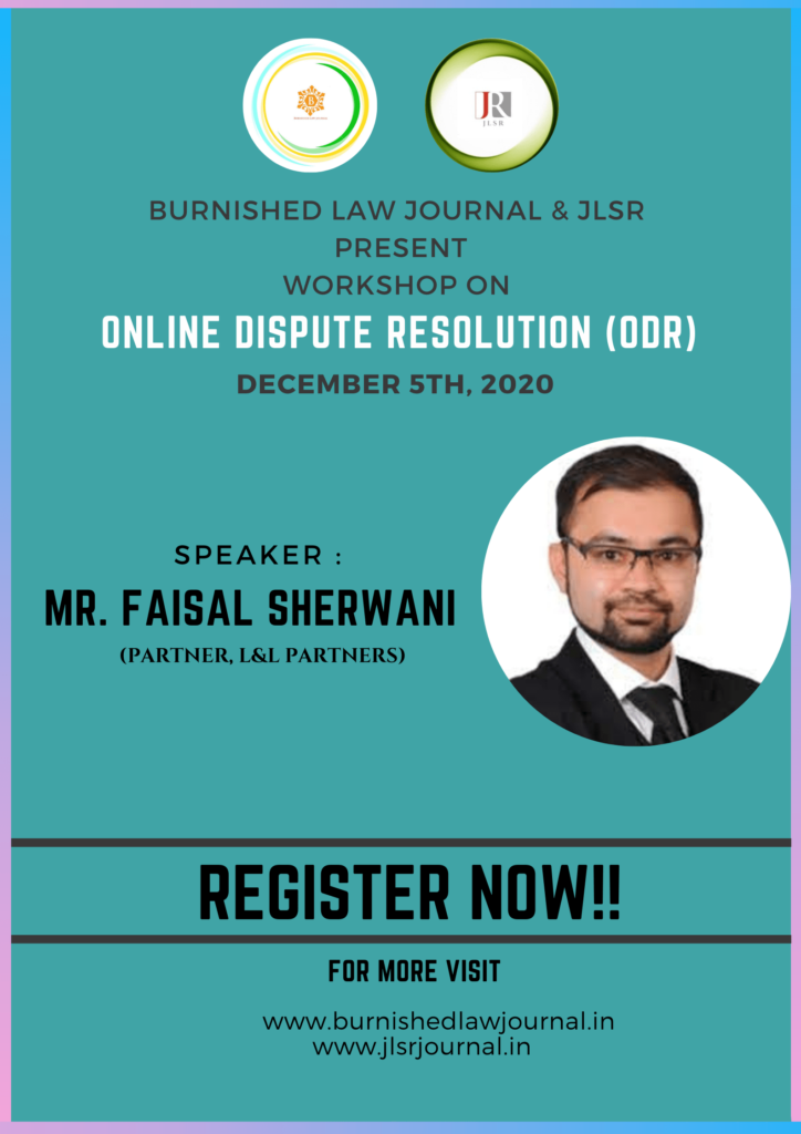 ONLINE DISPUTE RESOLUTION (ODR)