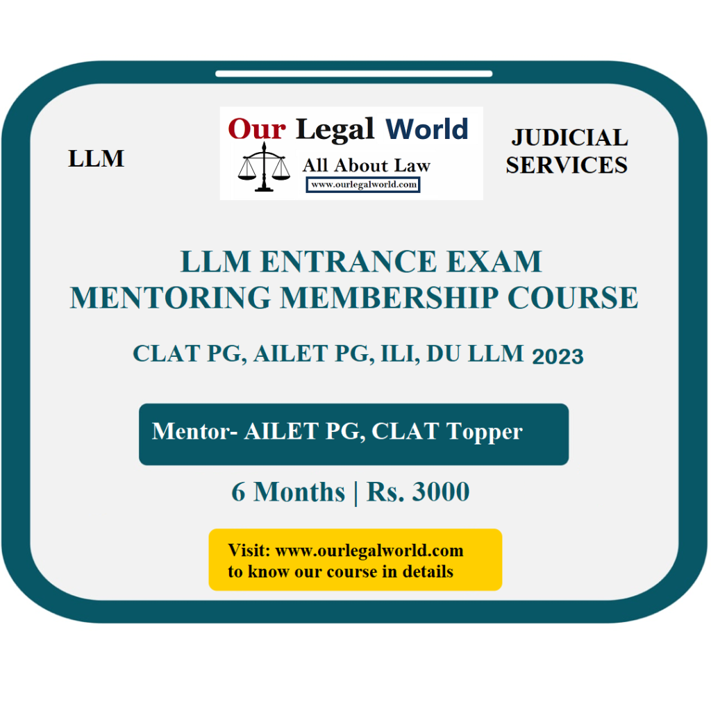 Online Coaching for CLAT PG, AILET, ILI LLM 2023 AILET PG 2023