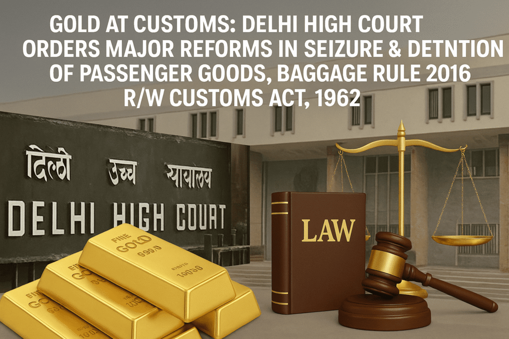 Gold at Customs: Delhi High Court Orders Major Reforms in Seizure & Detention of Passenger Goods personal jewellery customs advocate